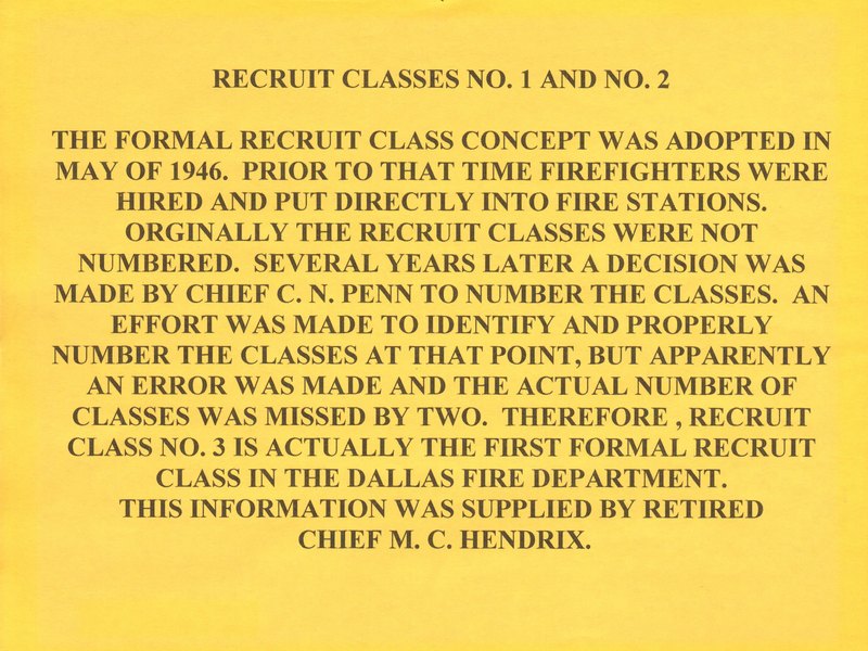DFR Recruit Class 001 & 02 Info